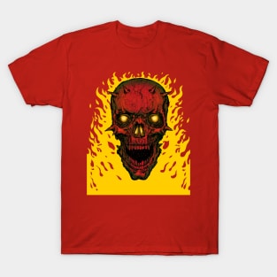 Flaming skull T-Shirt